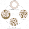 Flat Round Wooden Tarot Plates DJEW-WH0045-001-3