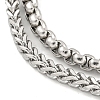 Tarnish Resistant 201 Stainless Steel Multi-Strand Chains Bracelets BJEW-F473-05P-03-2