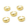 Word Tomorrow Will Be Better Brass Open Cuff Ring for Women RJEW-H120-04G-4