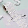 Heart and Flat Round with Word Love Valentine's Stickers Self Adhesive Tag Labels DIY-E023-05-5