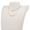Faceted Glass Beaded Necklaces NJEW-JN03278-5