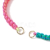 Gradient Color Braided Nylon Cord Slider Bracelet Making AJEW-JB01234-01-2