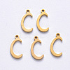 PVD Vacuum Plating 201 Stainless Steel Charms STAS-R105-C-G-2