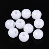 Rubberized Style Rainbow Opaque Acrylic Beads MACR-T010-6mm-08-01-1
