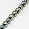 Electroplate Non-magnetic Synthetic Hematite Beads Strands G-J169B-3mm-06-3