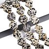 Natural Dalmatian Jasper Beads Strands G-N368-01A-03-1