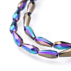 Electroplate Glass Beads Strands EGLA-L015-FP-A02-2