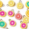 125Pcs 5 Style Handmade Polymer Clay Charms CLAY-LS0001-02-4