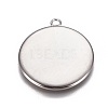Non-Tarnish 304 Stainless Steel Pendant Cabochon Settings LS-STAS-G127-13-25mm-P-2