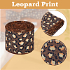 8 Yards Single Face Leopard Print Polyester Ribbon OCOR-WH0085-35-4