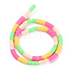 Fixed 4 Color Handmade Polymer Clay Bead Strands CLAY-S096-029N-2