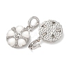 Brass Micro Pave Cubic Zirconia Peg Bails KK-A279-20P-2