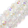 Transparent Electroplate Glass Beads Strands EGLA-N002-34H-H01-1