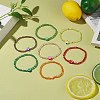 7Pcs 7 Style Glass Beaded Stretch Bracelets Set BJEW-TA00230-6