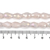Opaque Solid Color Electroplate Glass Beads Strands EGLA-N013-P4mm-B08-4