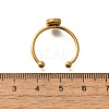 304 Stainless Steel Open Cuff Ring Components STAS-M057-01B-G-3