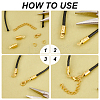 400Pcs 4 Colors Iron Folding Crimp Ends IFIN-PH0002-27-4