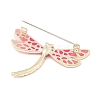 Alloy Rhinestone Dragonfly Brooch JEWB-U006-05A-KCG-2