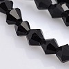 Faceted Bicone Glass Beads Strands X-EGLA-P017-3mm-04-3