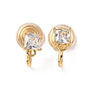 Brass Micro Pave Cubic Zirconia Ear Cuff Findings KK-F898-15B-G-1