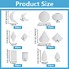 180Pcs 6 Styles  Glass Mosaic Pieces DIY-OC0012-32-2