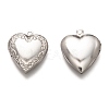 Non-Tarnish 316 Stainless Steel Locket Pendants STAS-O135-06P-2