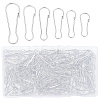 304 Stainless Steel Push Gate Snap Keychain Clasp Findings STAS-SP0001-90-1