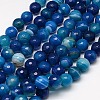 Natural Stripe Agate Beads Strands G-G581-10mm-05-1