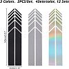 SUPERFINDINGS 12Sets 3 Colors Waterproof Reflective PET Car Stickers DIY-FH0003-54-2