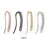 4 Pairs 4 Colors Brass Micro Pave Clear Cubic Zirconia Earring Hooks ZIRC-ZZ0001-01-2
