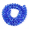 Electroplate Glass Beads Strands EGLA-A034-T6mm-L26-3