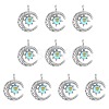 10 Pieces Alloy Moon Charm Pendant Crescent Moon Charms with sun Half Moon pendant for Jewelry Necklace Earring Making Crafts JX394A-1
