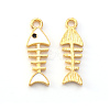 Light Gold Plated Alloy Enamel Pendants X-ENAM-R136-14A-2