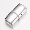 Tarnish Resistant 304 Stainless Steel Magnetic Clasps with Glue-in Ends STAS-G071-38P-1