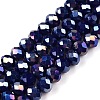 Electroplate Glass Beads Strands EGLA-A044-P6mm-B07-1