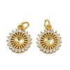 Brass Micro Pave Cubic Zirconia Pendants KK-I358-027G-1