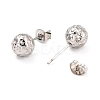 Non-Tarnish 304 Stainless Steel Stud Earring Findings STAS-I183-09B-P-3