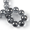 Electroplate Glass Beads Strands EGLA-Q062-6mm-A06-3