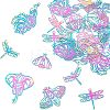 24Pcs 6 Styles 201 Stainless Steel Filigree Big Pendants STAS-UN0023-16-1