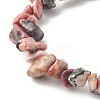 Chip Natural Rhodonite Stretch Beaded Bracelets for Kids BJEW-JB06305-04-2
