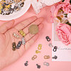 50Pcs 5 Colors Flower Alloy Snap Lock Clasps FIND-GL0002-03-3