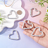 5Pcs Zinc Alloy Spring Gate Rings FIND-TA0009-73O-6