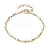 304 Stainless Steel Bar Link Chain Bracelets for Women BJEW-JB10589-01-1