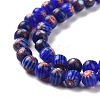 Faceted Millefiori Glass Round Beads Strands LK-P005-10-4