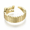 Brass Micro Pave Clear Cubic Zirconia Cuff Rings RJEW-S045-021G-NR-4
