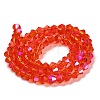 Transparent Electroplate Glass Beads Strands LS-GLAA-F029-2mm-D14-2