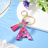 Alloy Resin Butterfly Keychains KEYC-TADJ0002-02G-A-3