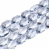 Electroplate Transparent Glass Beads Strands EGLA-S194-16B-2