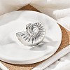 Conch Alloy Adjustable Rings for Women RJEW-B108-03P-3