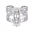 Non-Tarnish 304 Stainless Steel Open Cuff Ring Findings STAS-T060-04P-1